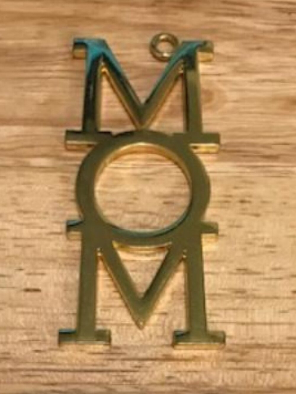 MOM Keychain Gold Tone